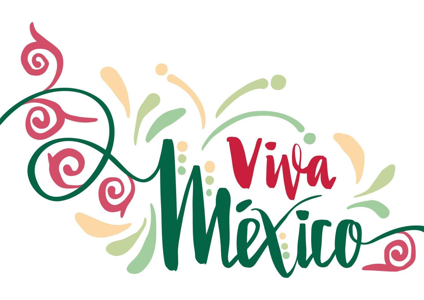 illustration vectorielle de viva mexico, fête de l'indépendance du mexique 16 septembre. vecteur