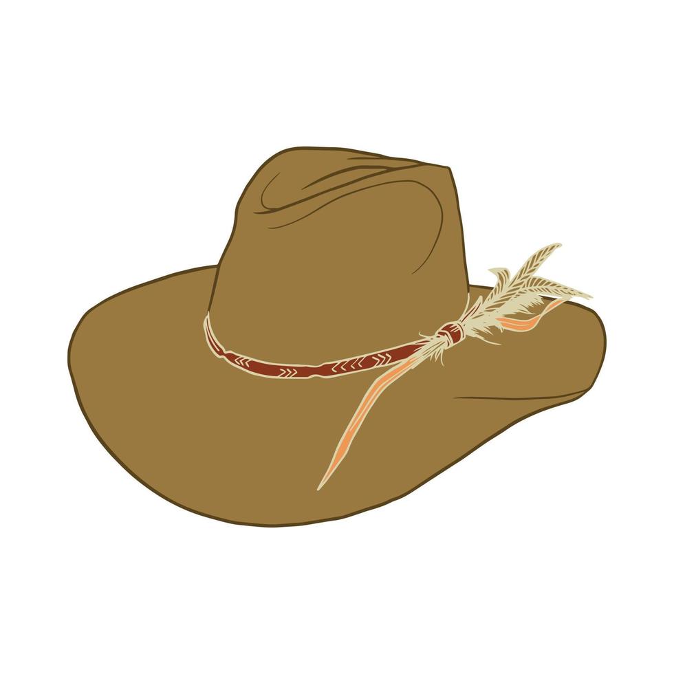 illustration vectorielle de chapeau de cowboy vecteur
