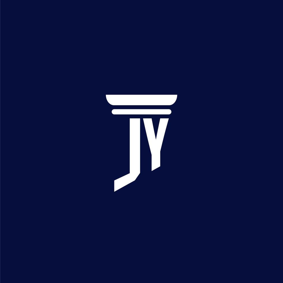 création initiale du logo monogramme jy pour un cabinet d'avocats vecteur