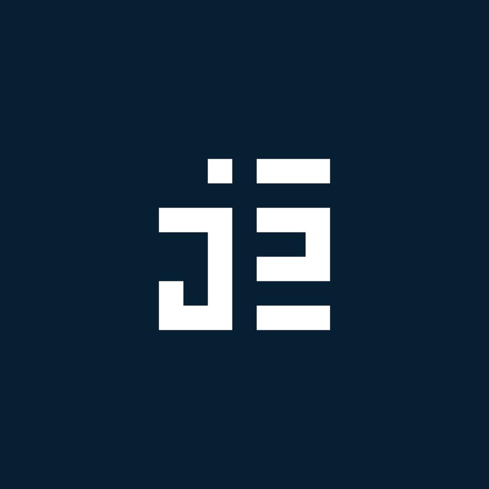 logo monogramme initial js avec style géométrique vecteur