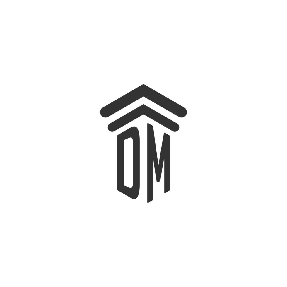 dm initiale pour la conception du logo du cabinet d'avocats vecteur