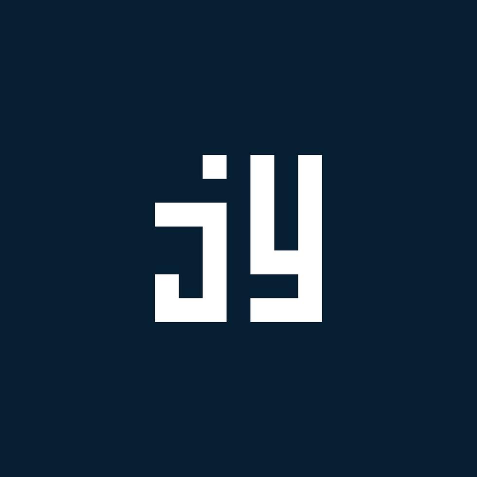 jy logo monogramme initial avec style géométrique vecteur