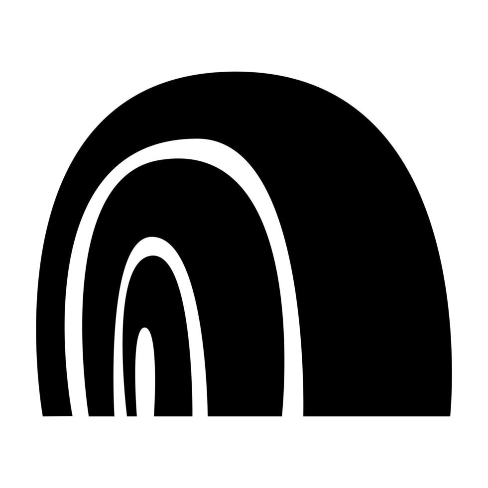 monochrome de doodle arc-en-ciel noir. illustration vectorielle sur la nature. vecteur