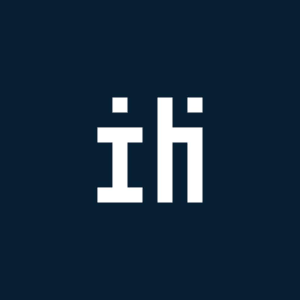 ih logo monogramme initial avec style géométrique vecteur