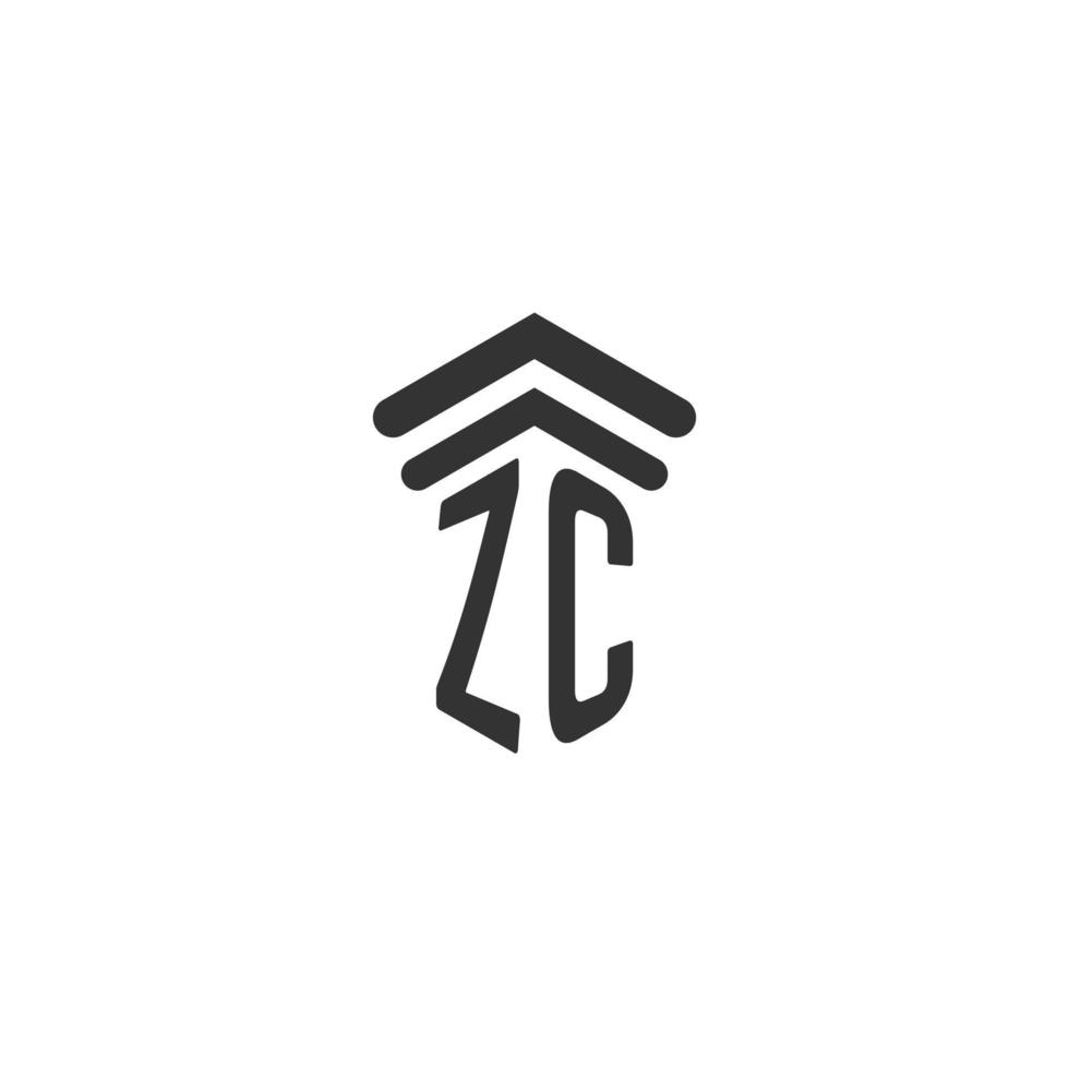 zc initiale pour la conception du logo du cabinet d'avocats vecteur