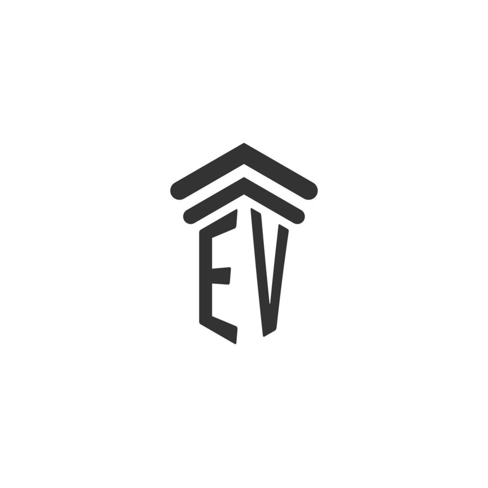 ev initiale pour la conception du logo du cabinet d'avocats vecteur