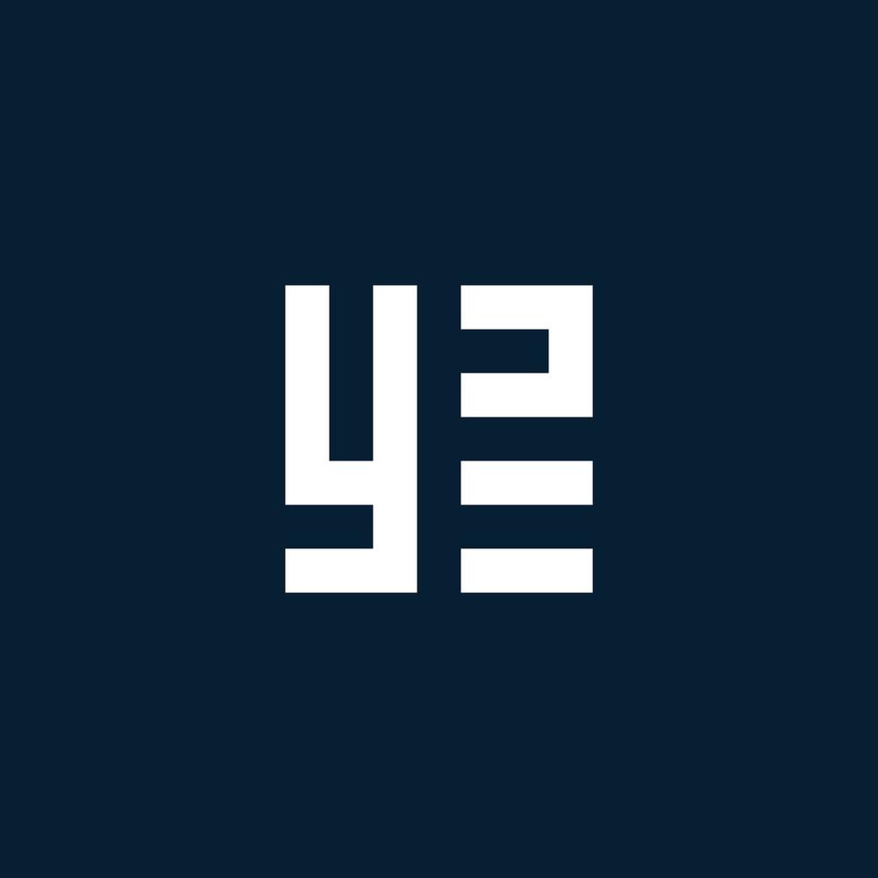 logo monogramme initial yz avec style géométrique vecteur