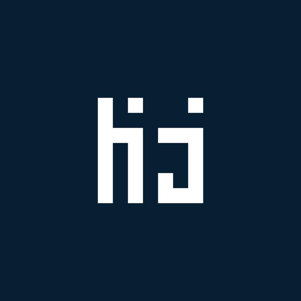 hj logo monogramme initial avec style géométrique vecteur