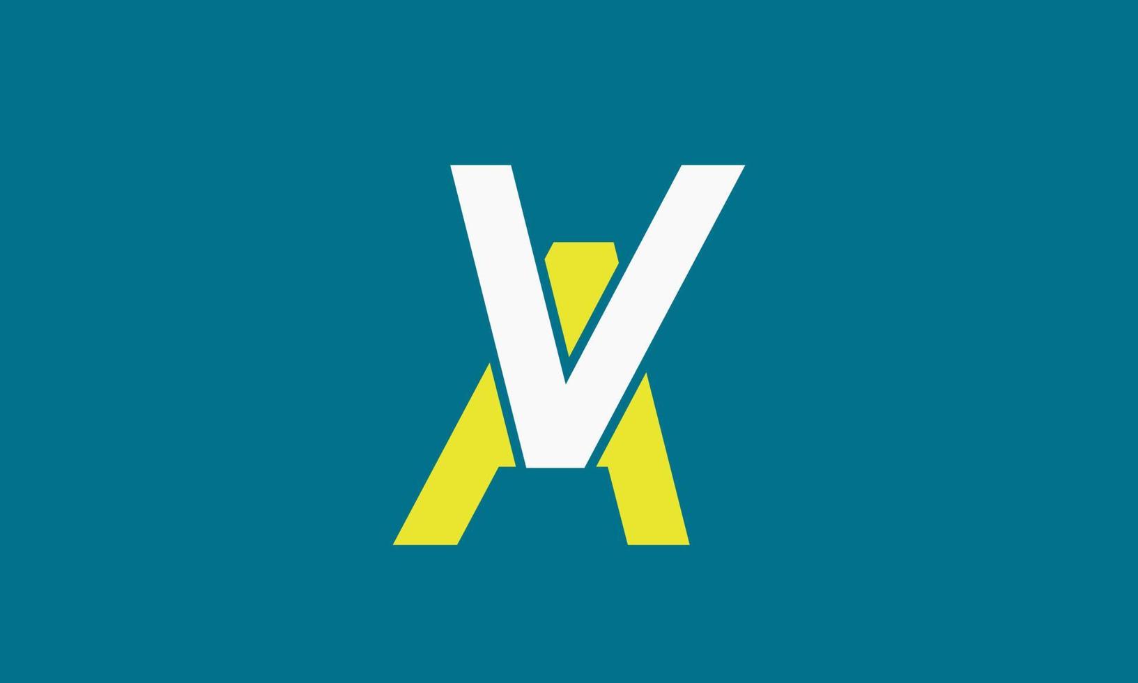 alphabet lettres initiales monogramme logo av, va, a et v vecteur