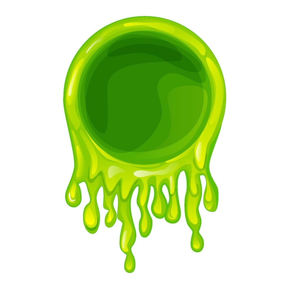 cadre de boue verte, modèle vierge pour la conception graphique. illustration vectorielle avatar de slime vide pour les jeux d'interface utilisateur. vecteur