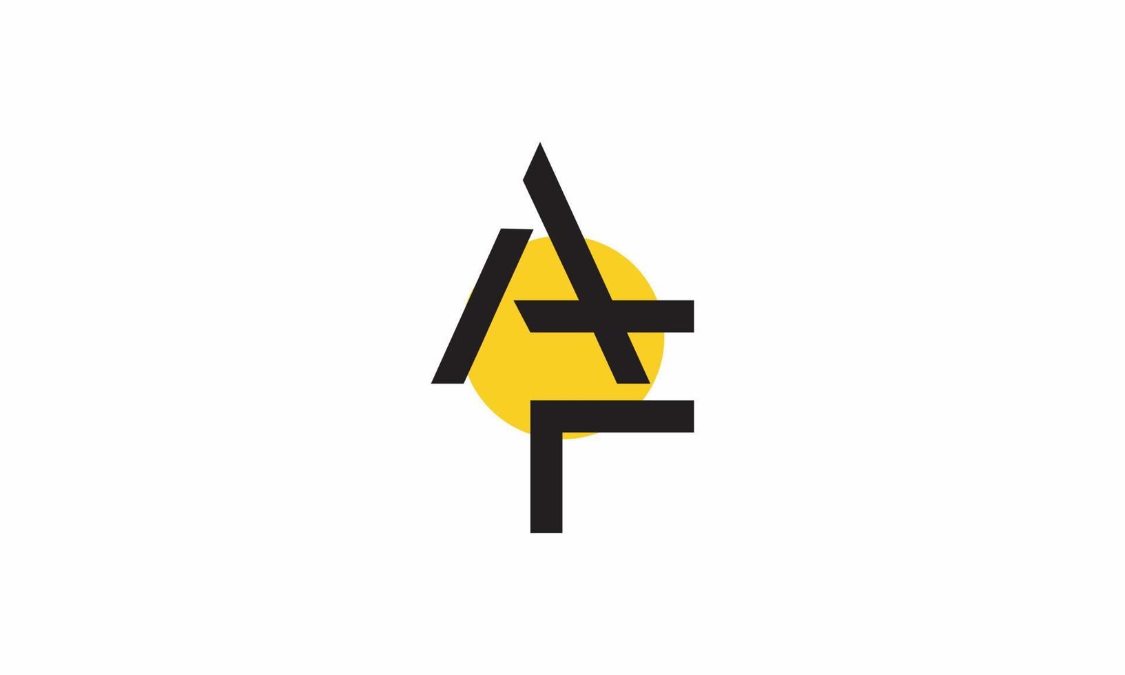 alphabet lettres initiales monogramme logo af, fa, a et f vecteur