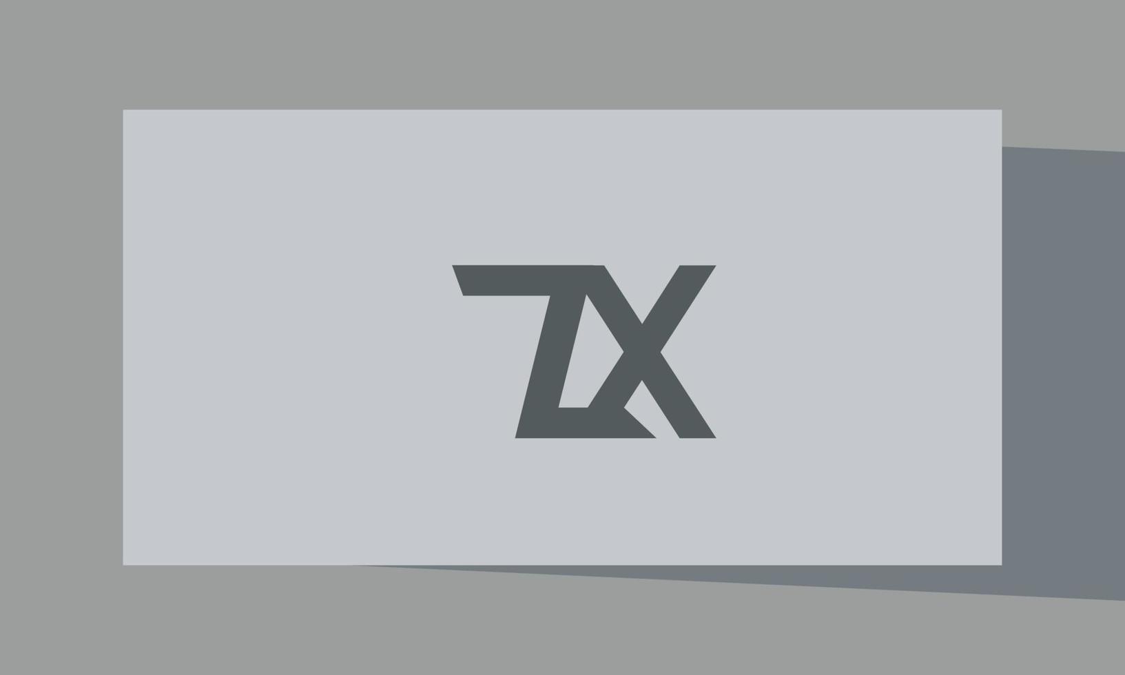 alphabet lettres initiales monogramme logo zx, xz, z et x vecteur