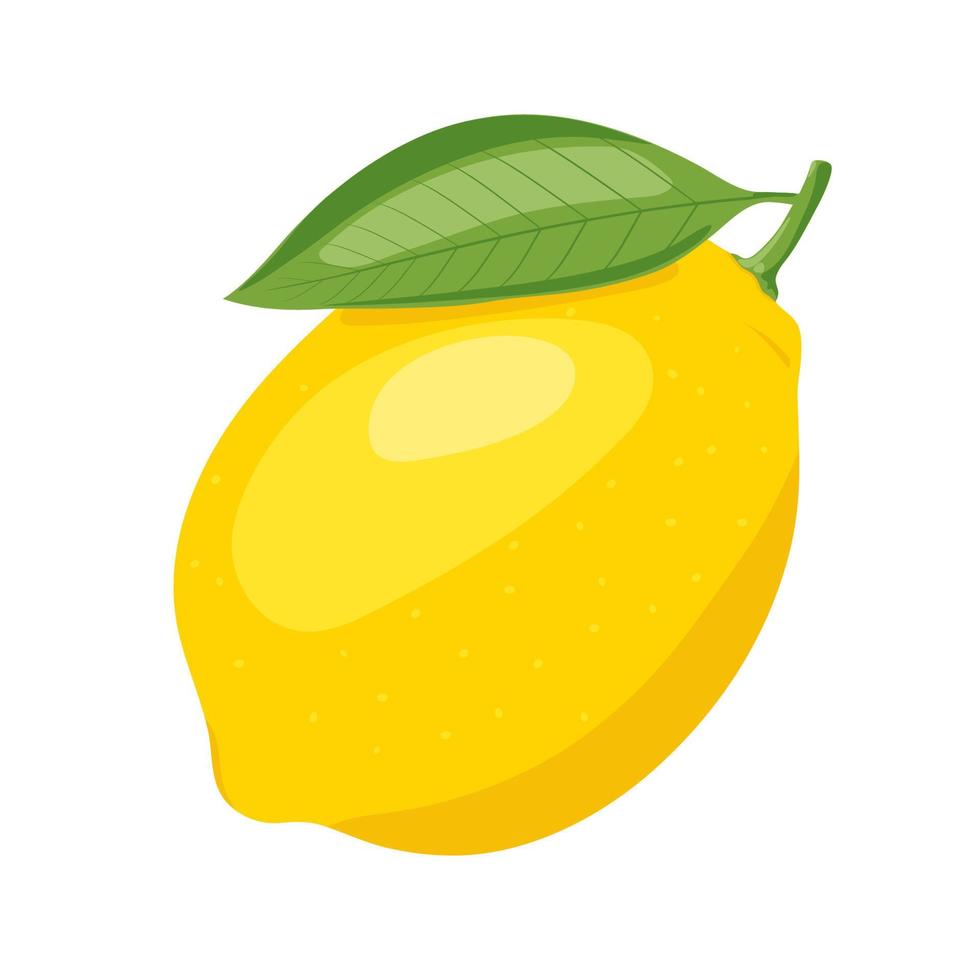 illustration d'icône de vecteur de citron jaune isolée sur fond blanc