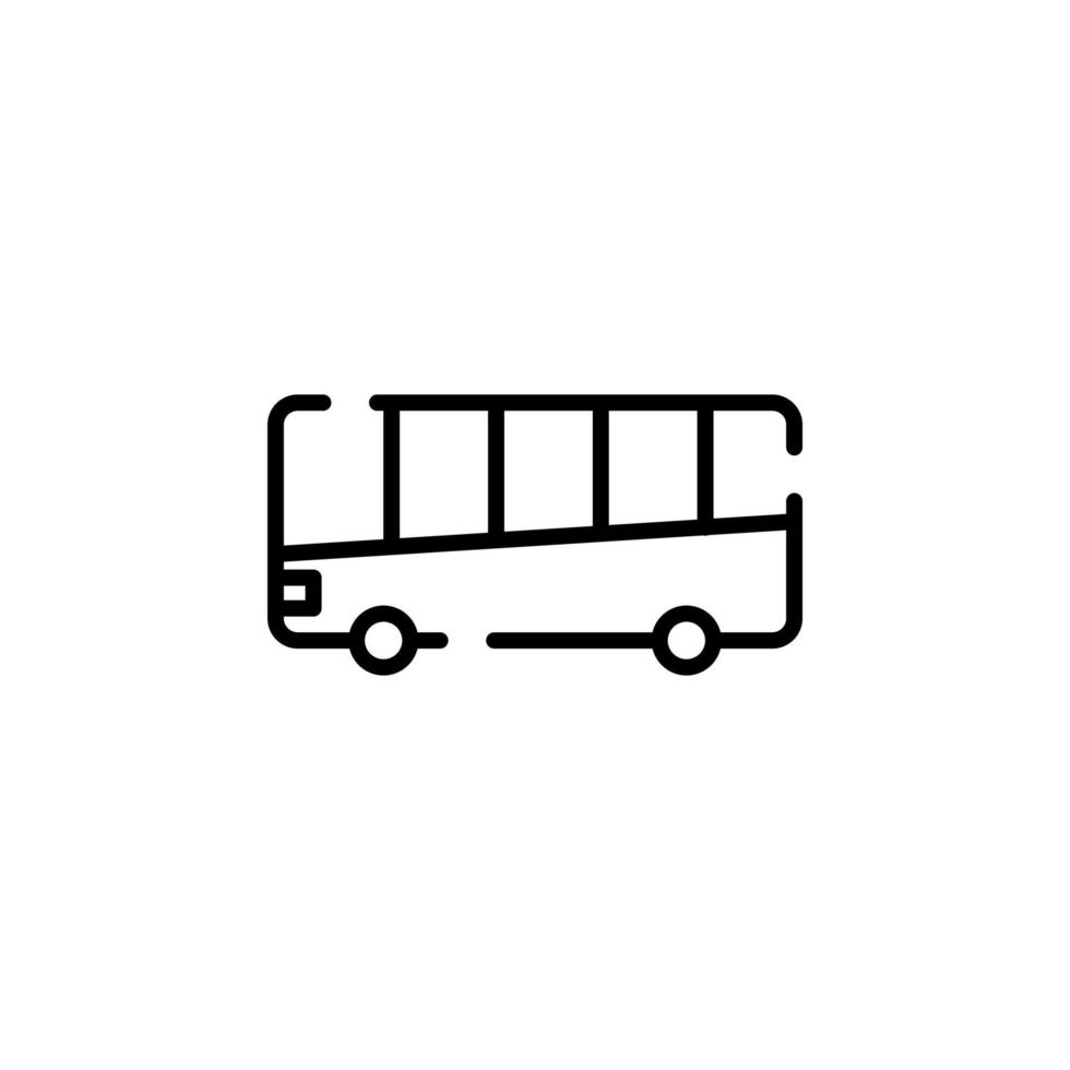 bus, autobus, public, transport modèle de logo d'illustration vectorielle d'icône de ligne pointillée. adapté à de nombreuses fins. vecteur