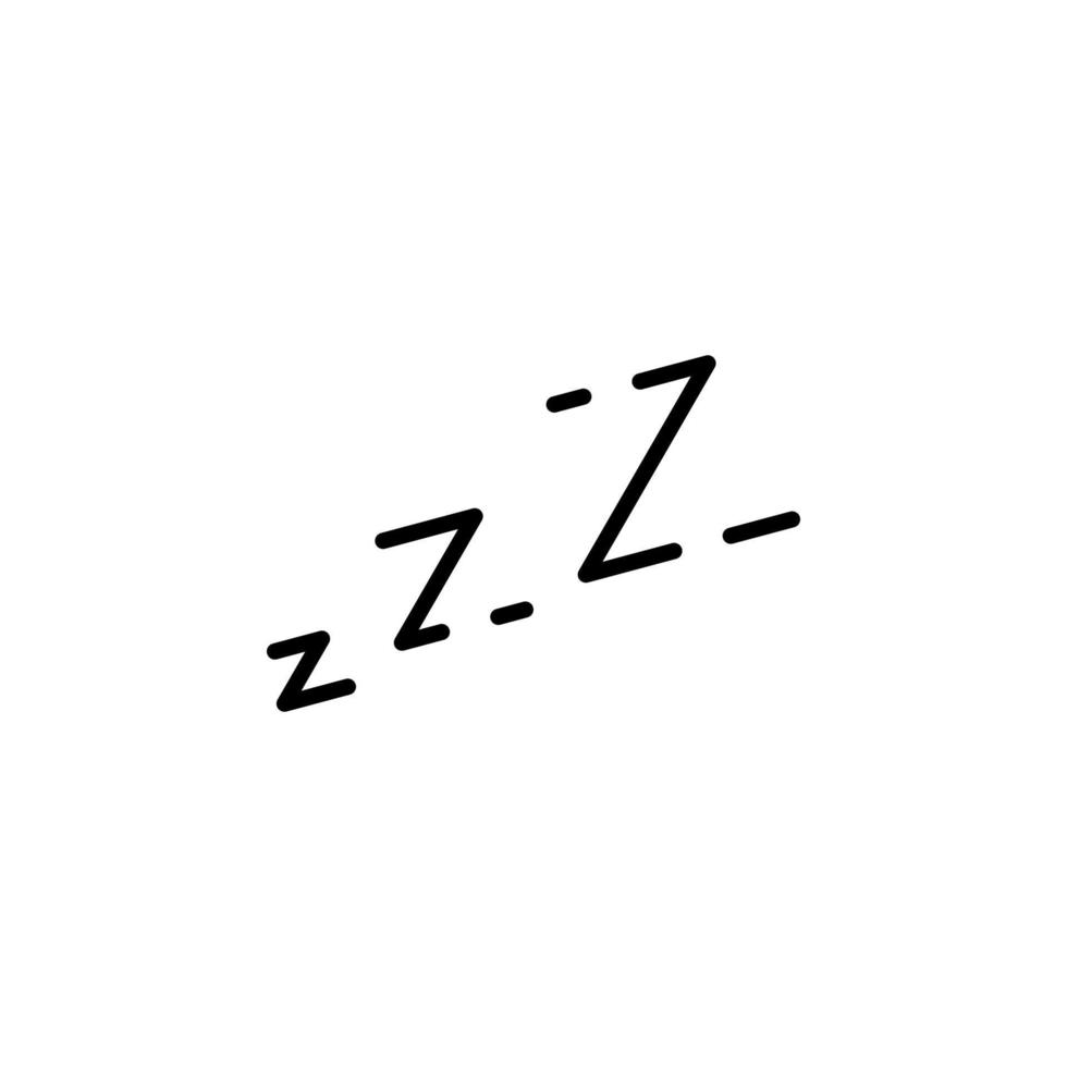 sommeil, sieste, nuit ligne pointillée icône vector illustration logo modèle. adapté à de nombreuses fins.