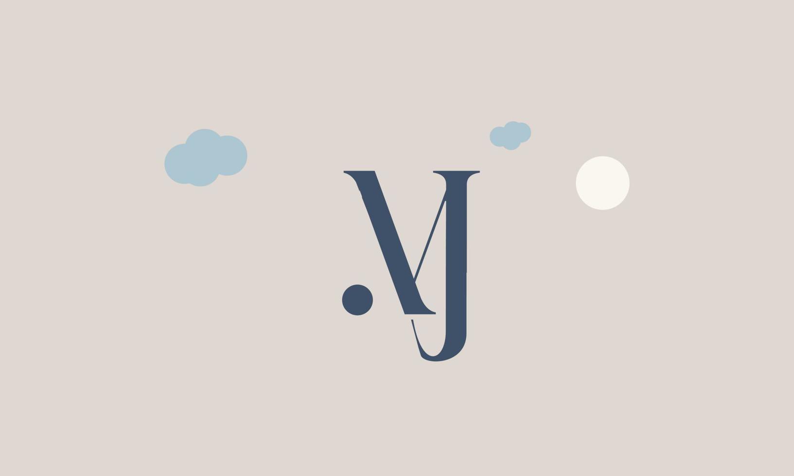 alphabet lettres initiales monogramme logo mj, jm, m et j vecteur