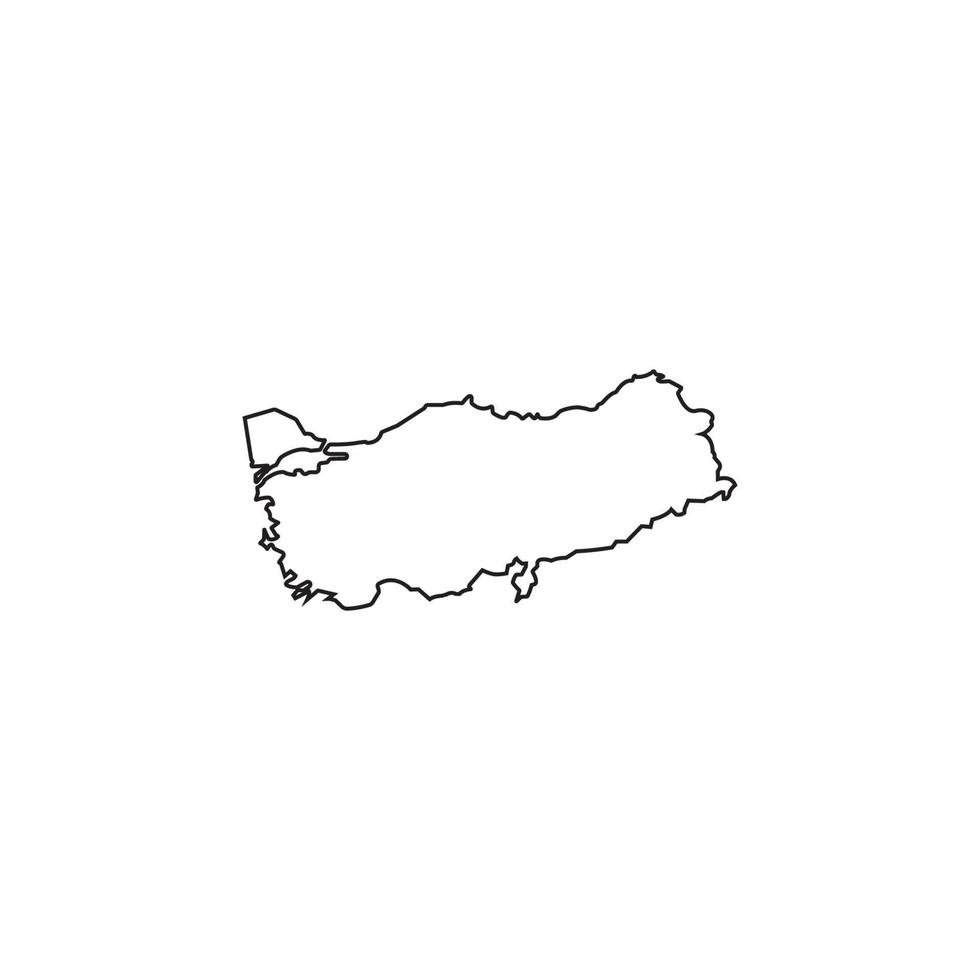 icône de la carte de la Turquie vecteur