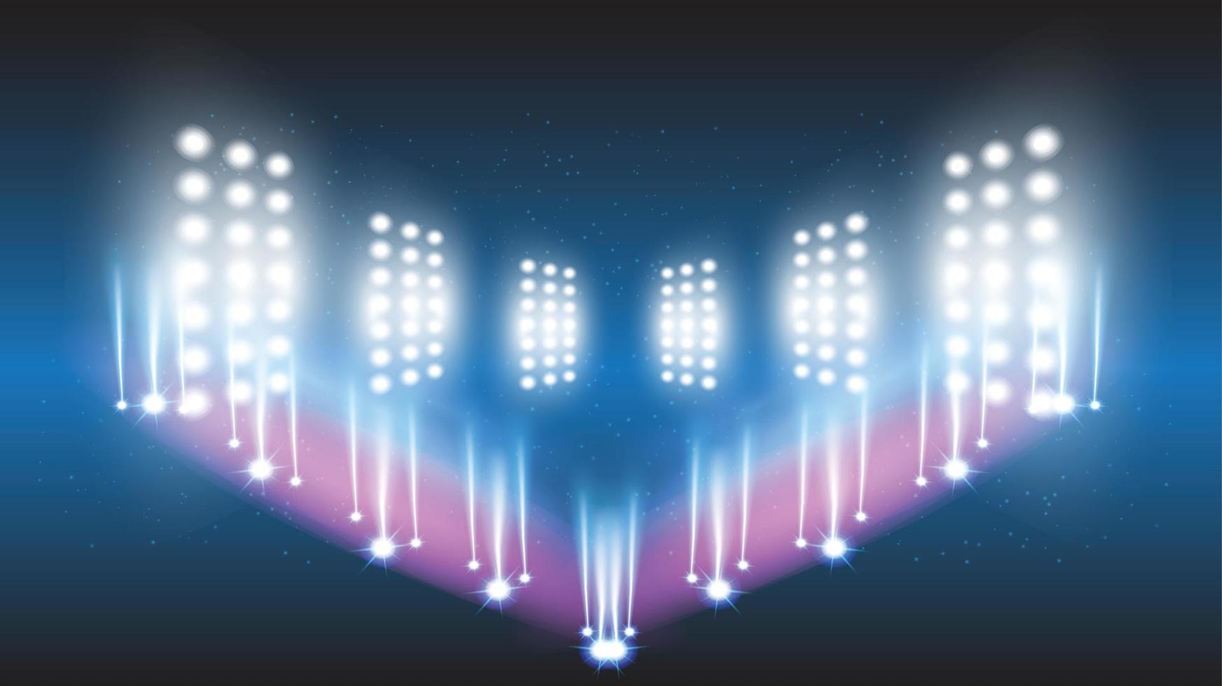 fond de technologie abstraite salle de scène de stade avec des lumières scéniques de l'interface utilisateur de technologie futuriste ronde vecteur bleu éclairage fond de projecteur de scène vide.