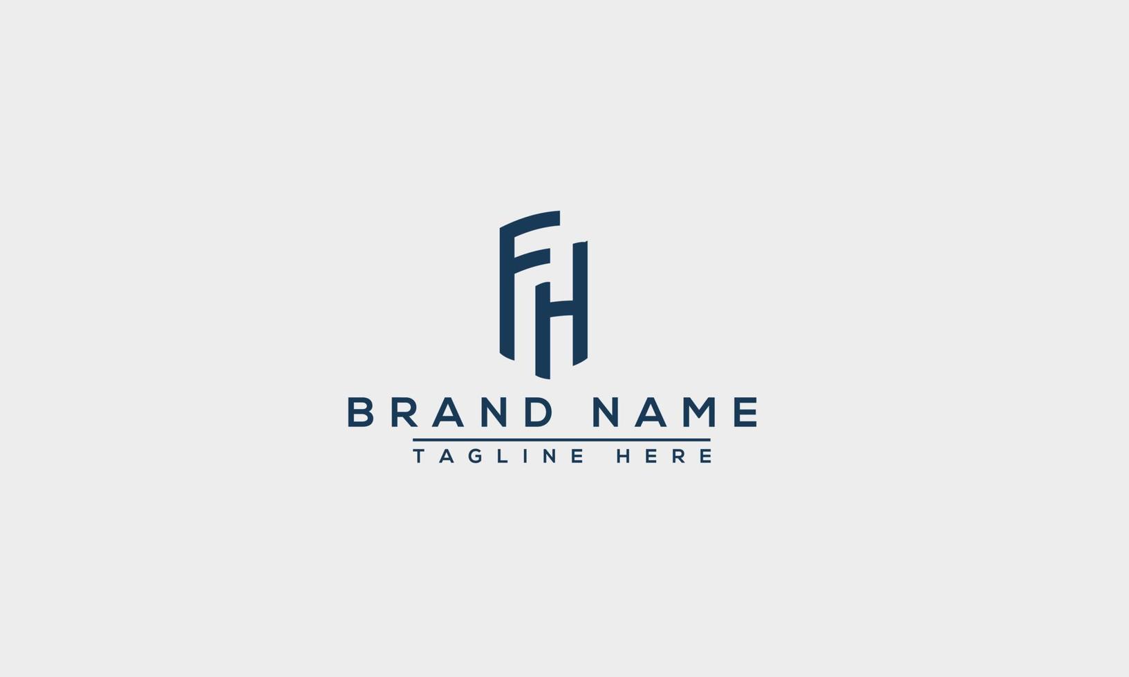 fh logo design template élément de marque graphique vectoriel. vecteur