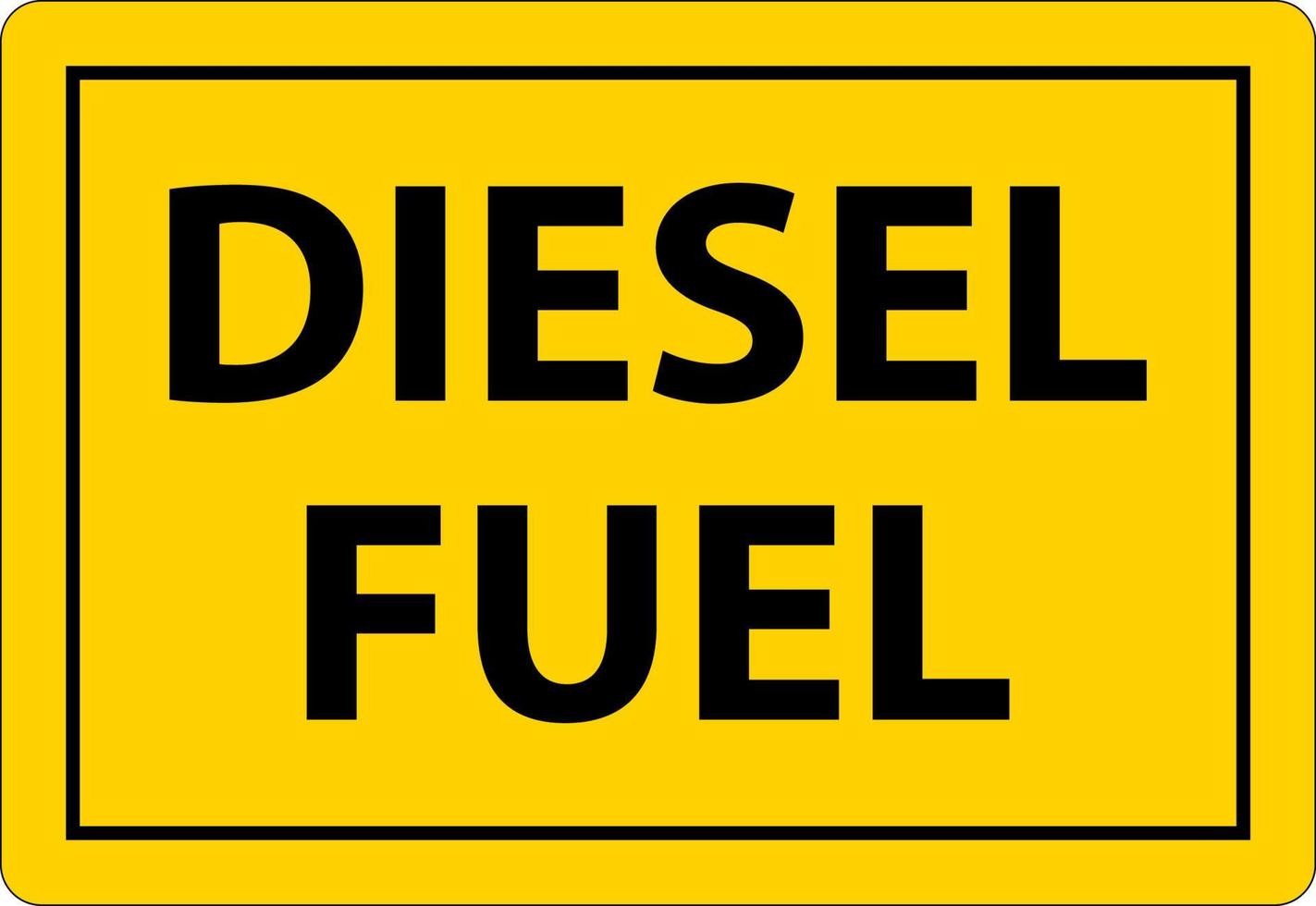 Danger carburant diesel signe sur fond blanc vecteur