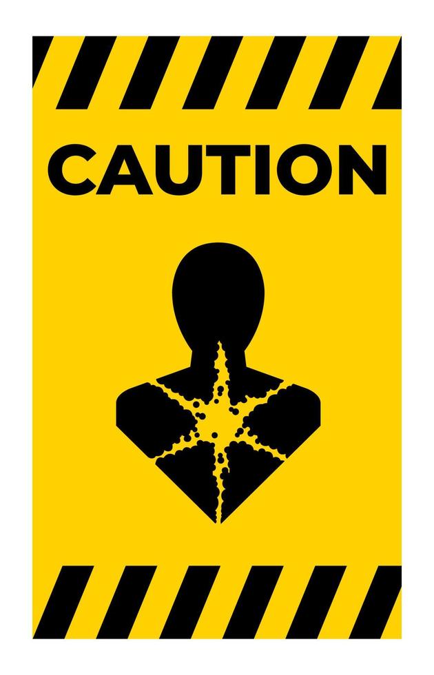 Étiquette de symbole de danger pour la santé Danger pour la santé à plus long terme Pictogramme de danger SGH vecteur