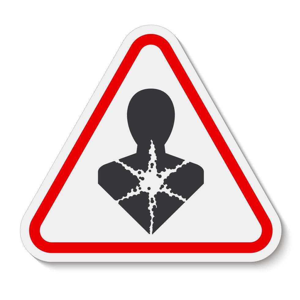 Étiquette de symbole de danger pour la santé Danger pour la santé à plus long terme Pictogramme de danger SGH vecteur