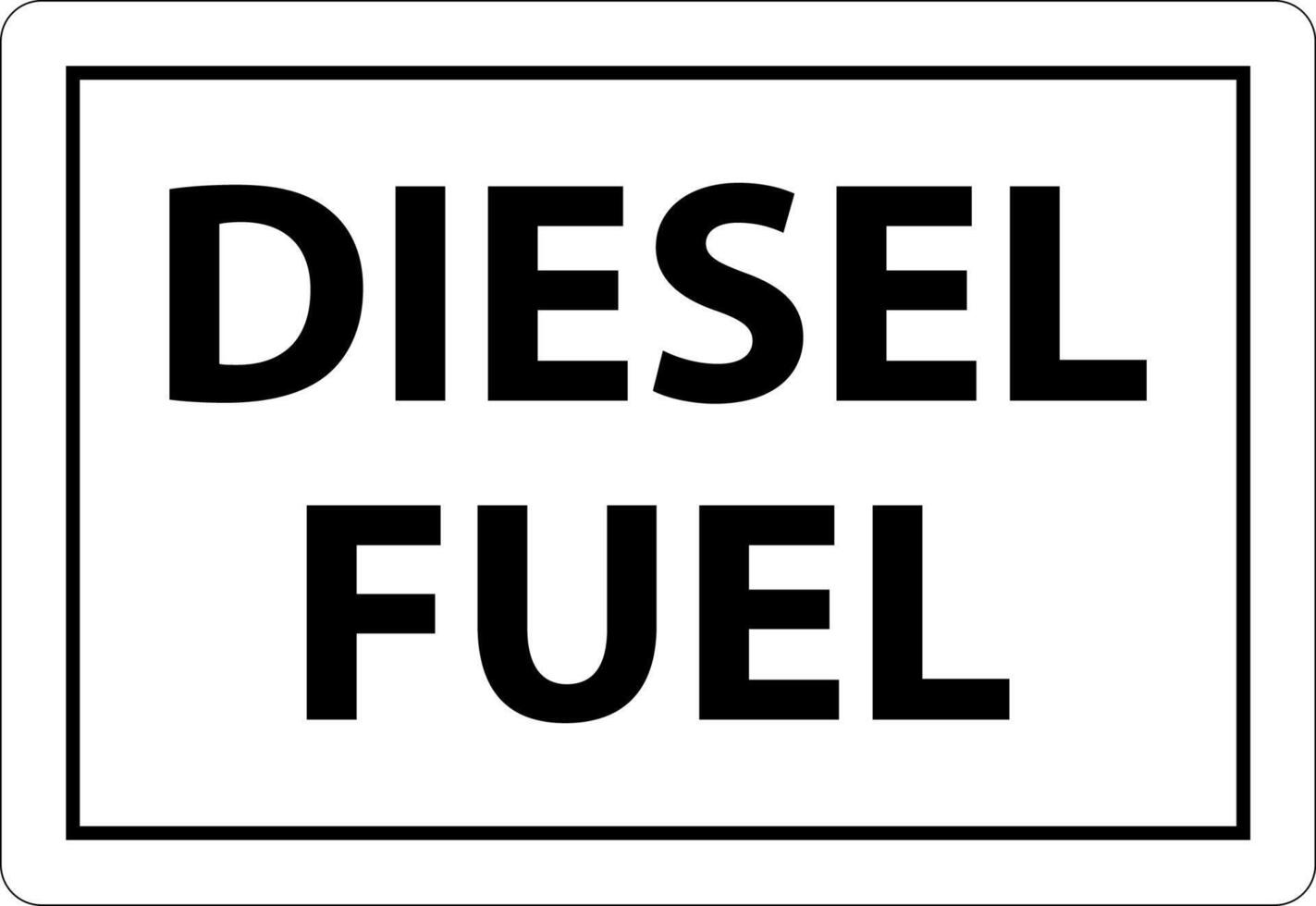 Danger carburant diesel signe sur fond blanc vecteur