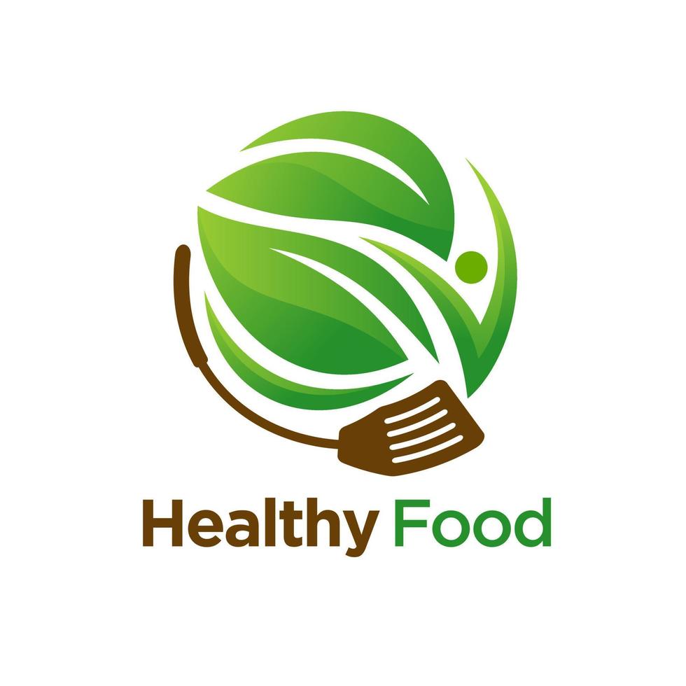 logo d'aliments sains, modèle de logo vectoriel