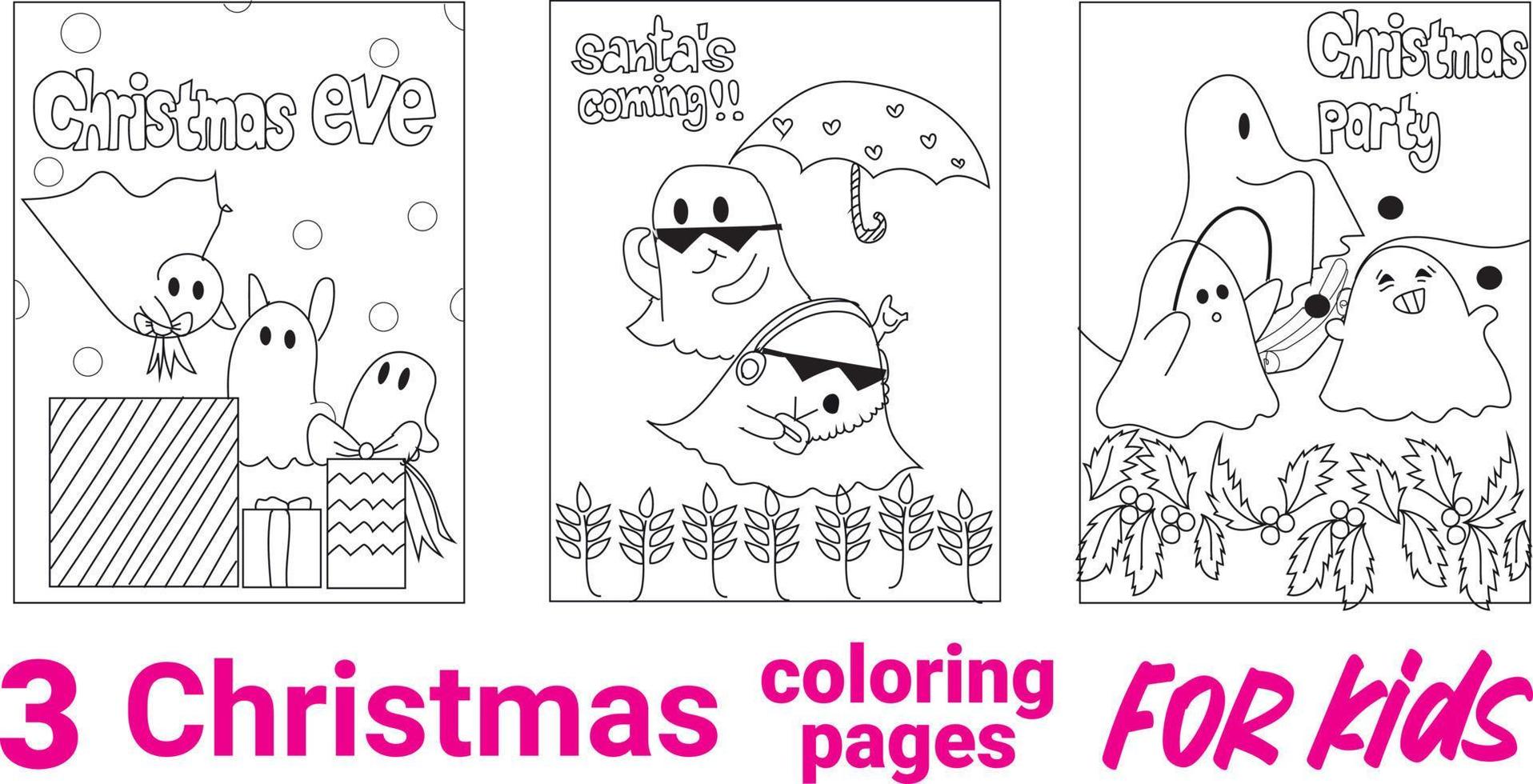 conception d'art en ligne pour la page de coloriage des enfants. illustration vectorielle. isolé sur fond blanc. ornement de noël coloriage isolé vecteur