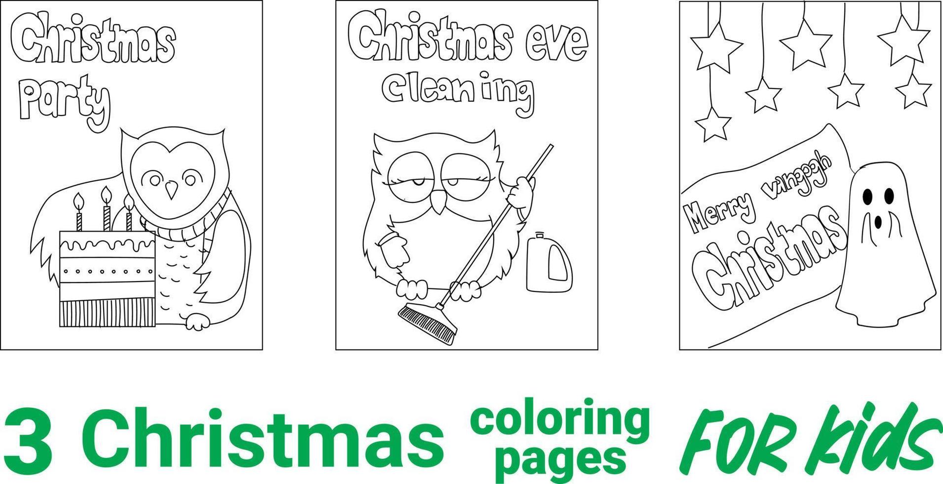 conception d'art en ligne pour la page de coloriage des enfants. illustration vectorielle. isolé sur fond blanc. ornement de noël coloriage isolé vecteur