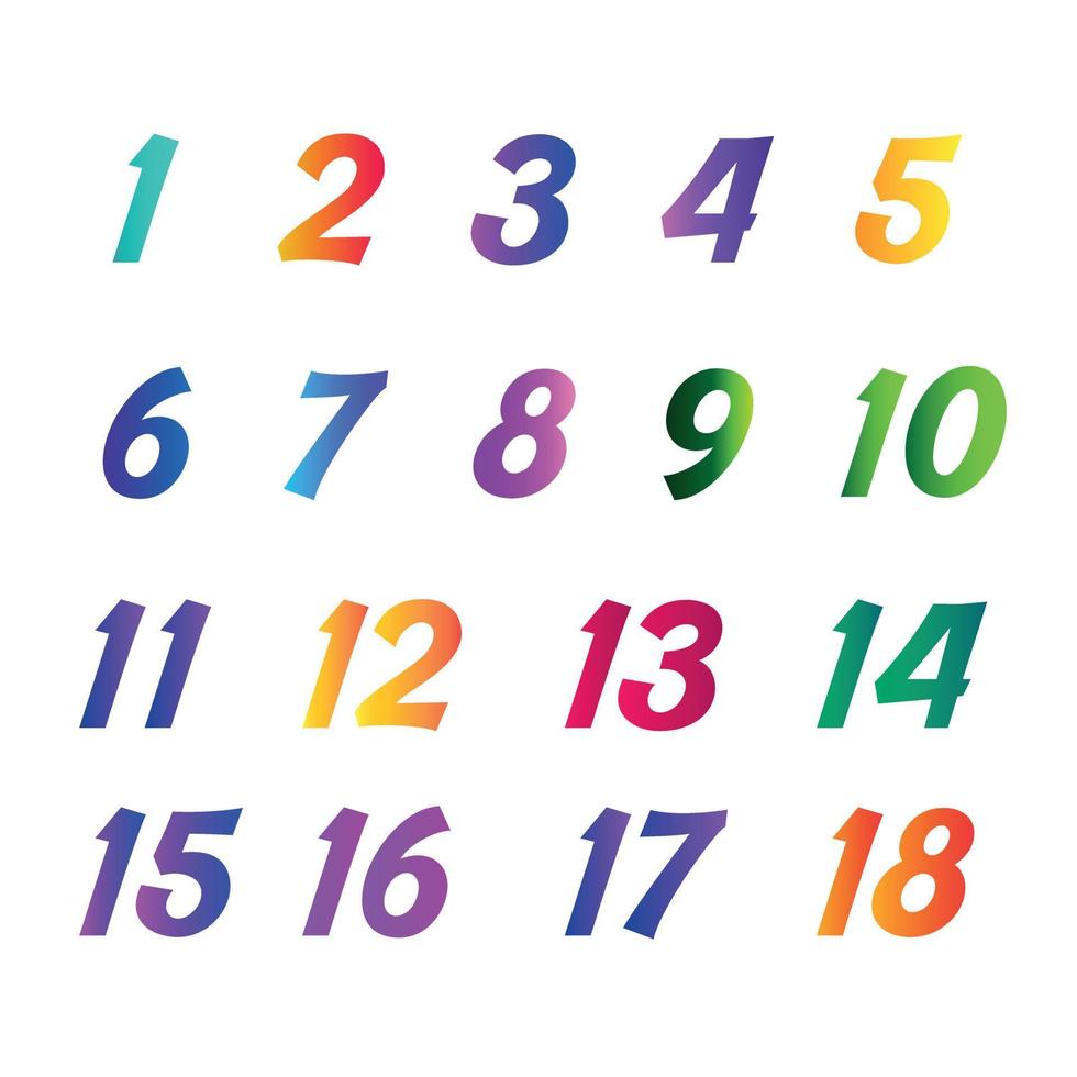 fichier vectoriel de numéro de gradient