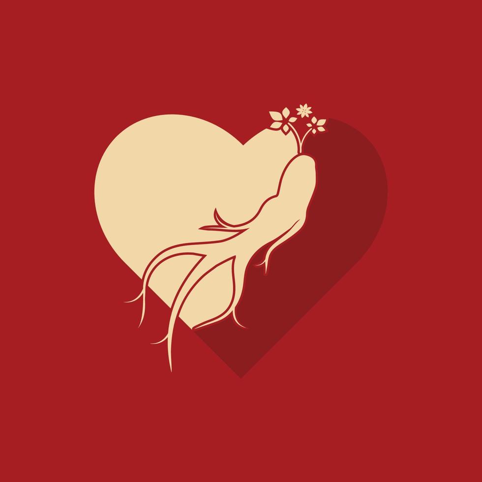 modèle de conception ginseng vector icon illustration