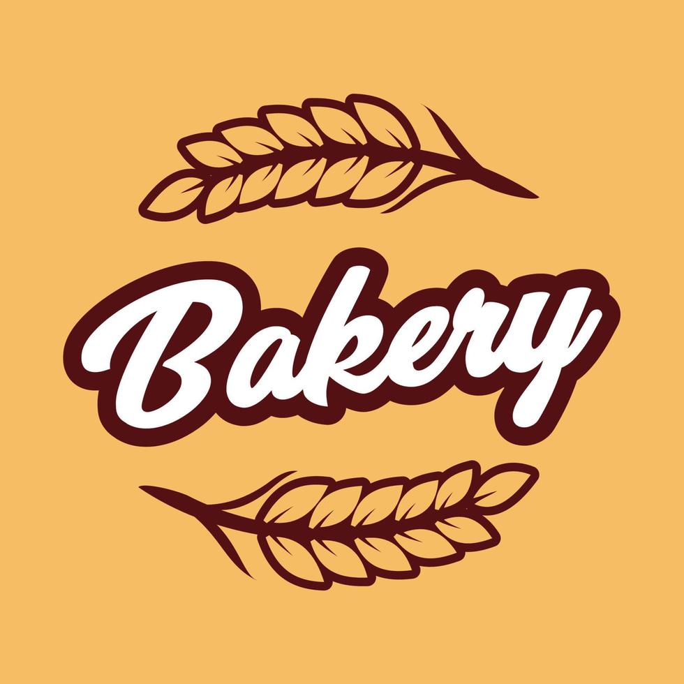 conception de vecteur de logo de blé de boulangerie