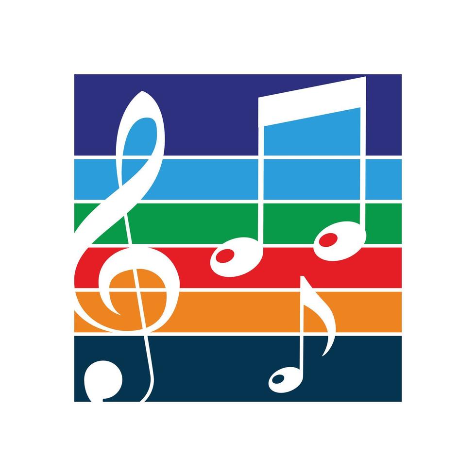 illustration de logo pour la musique, création vectorielle vecteur