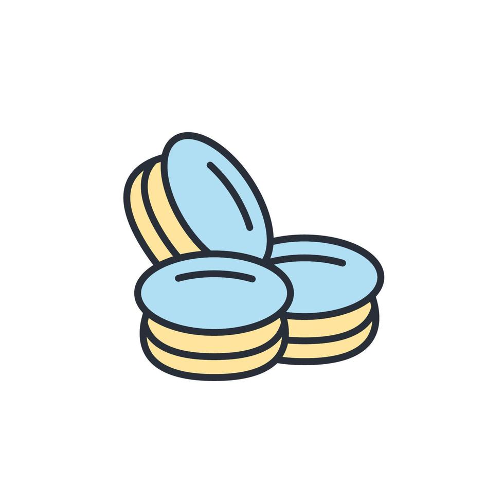 macaron icônes symbole vecteur éléments pour infographie web