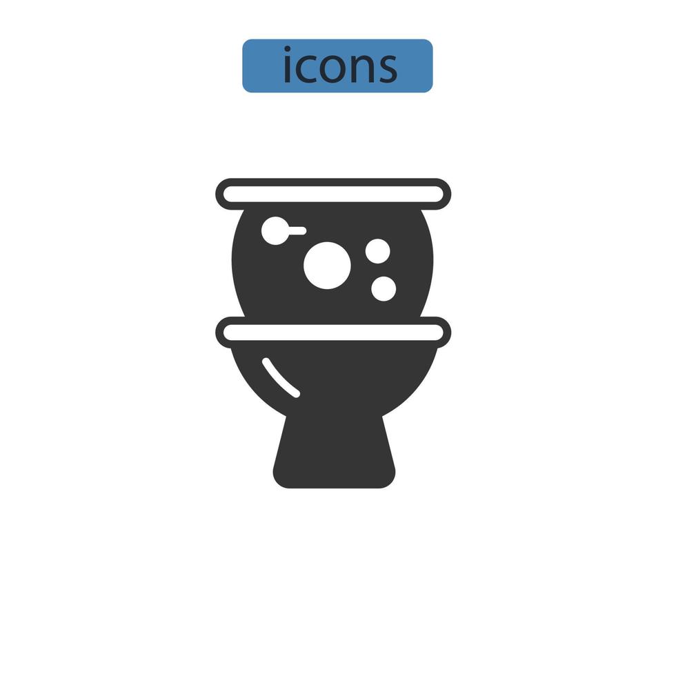 icônes de toilettes symboles éléments vectoriels pour le web infographique vecteur