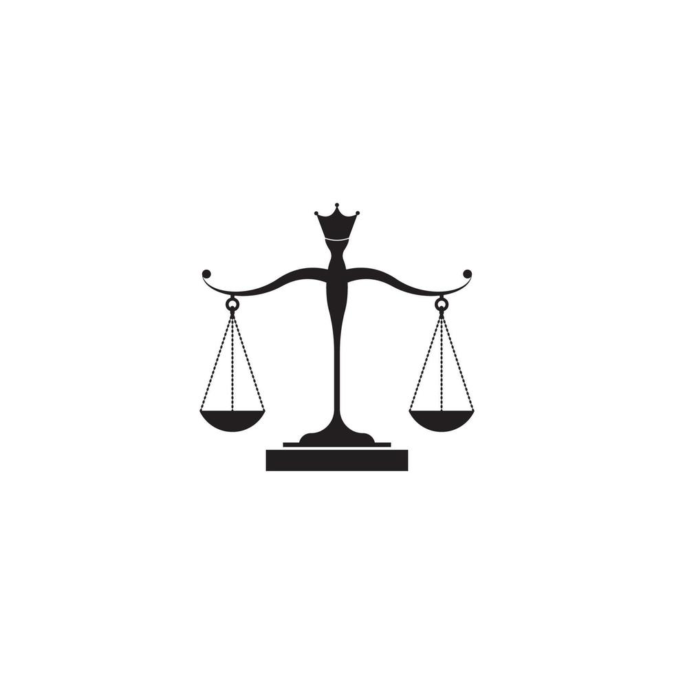 icône de l'échelle de la justice vecteur