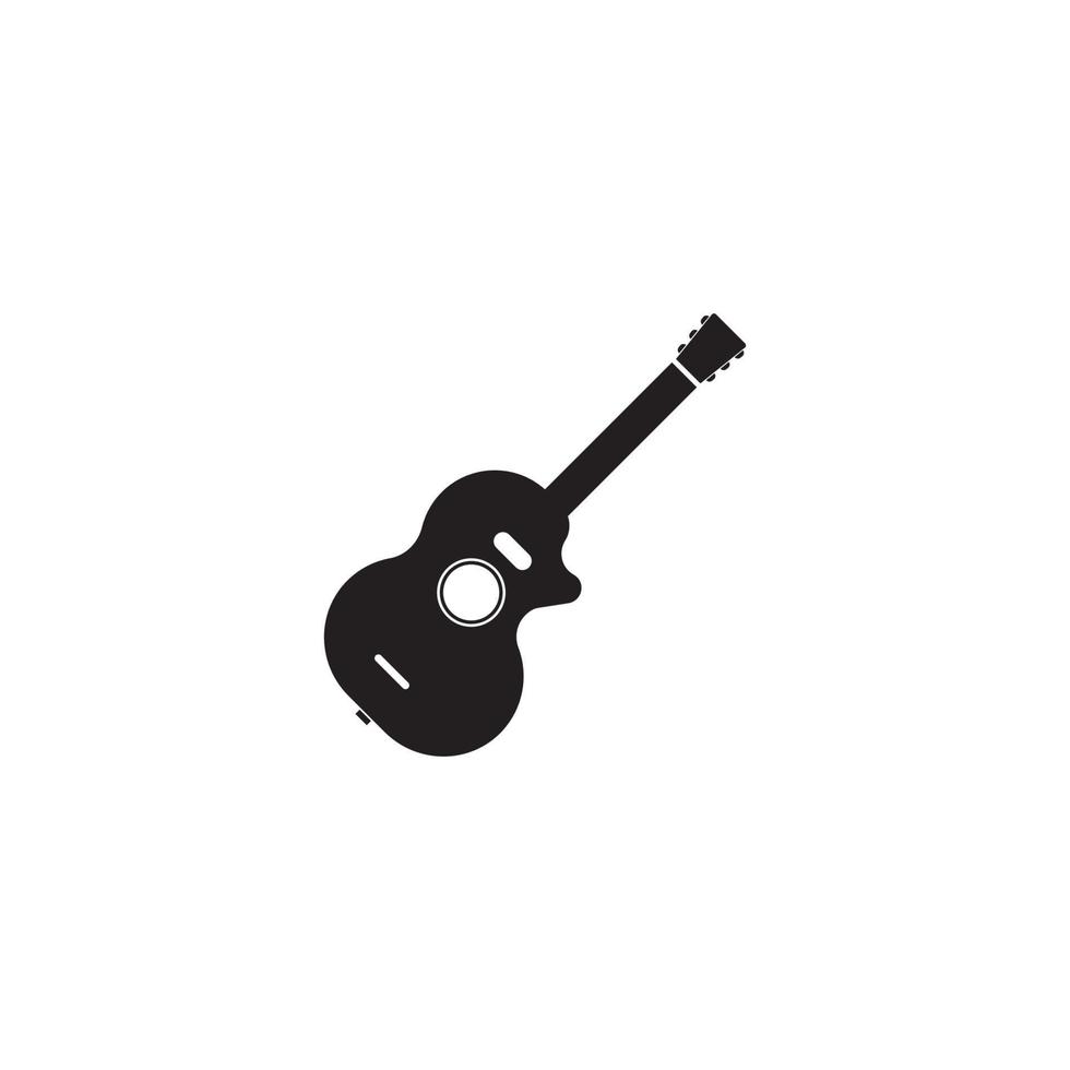 conception de symbole d'illustration vectorielle de logo de guitare vecteur