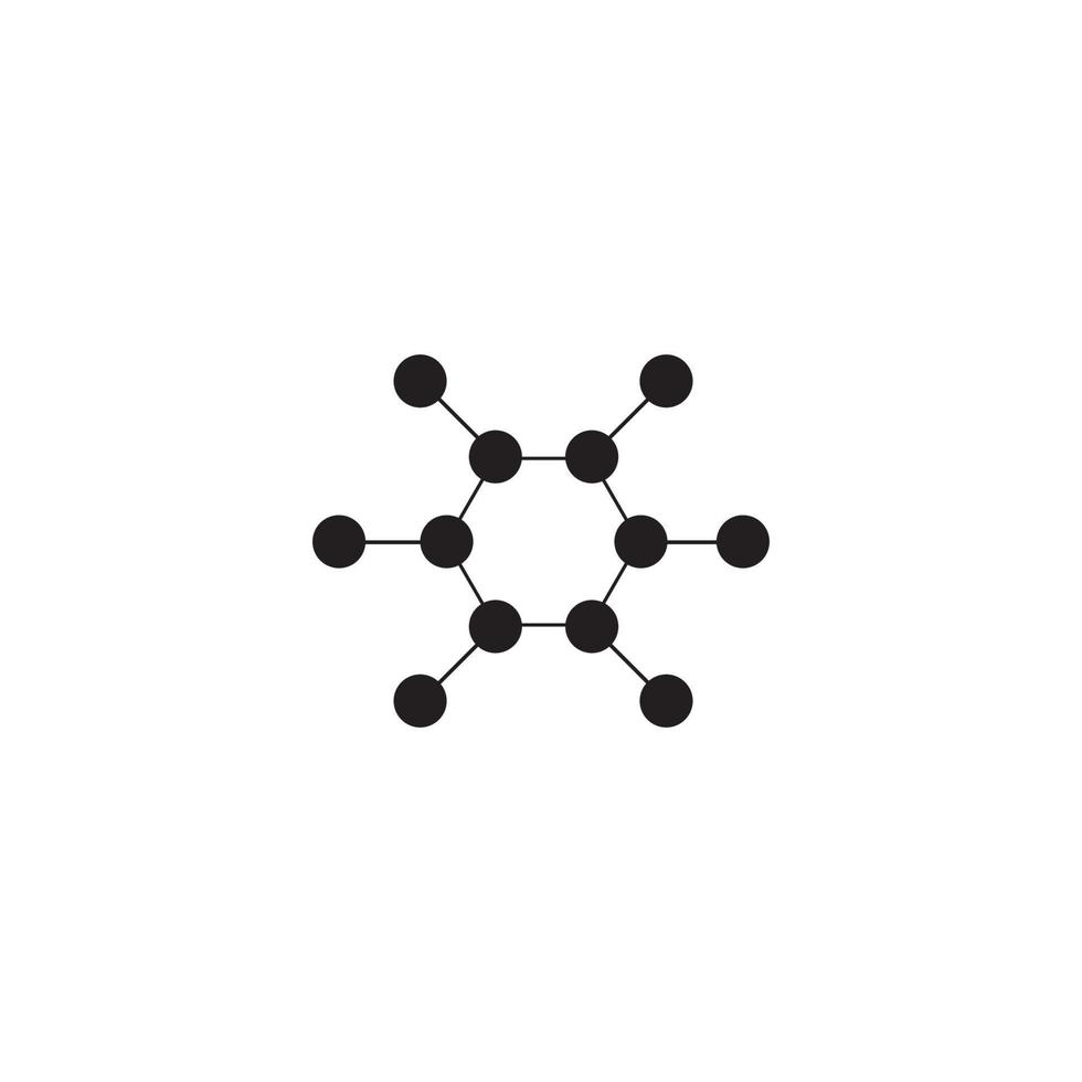 icône de molécule illustration vectorielle conception de symbole vecteur