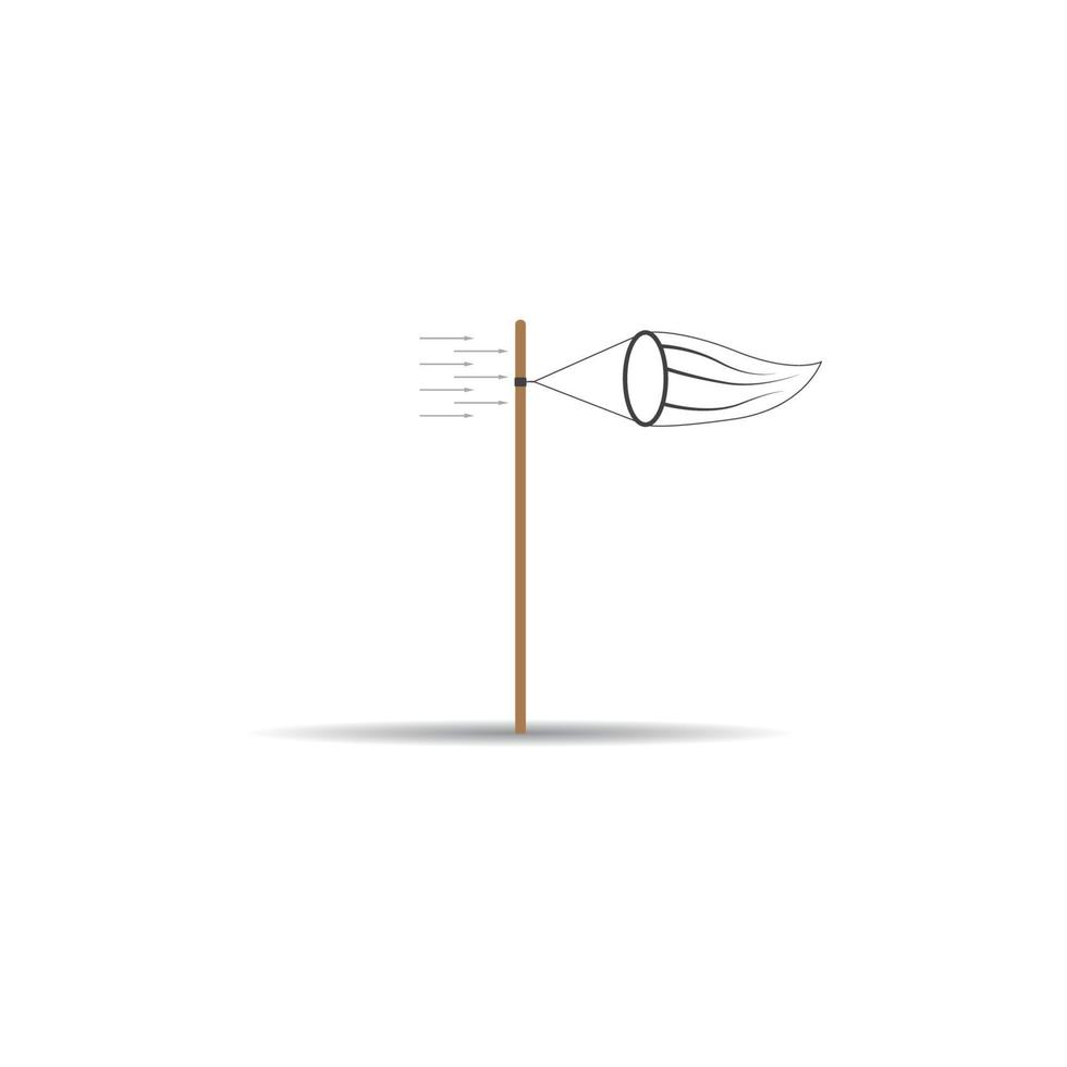 icône de drapeau de vitesse du vent vecteur