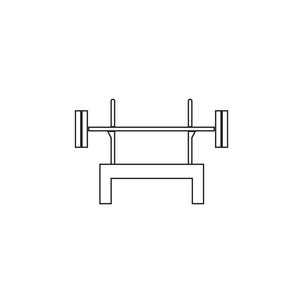 conception de symbole d'illustration vectorielle d'icône d'haltérophilie. vecteur