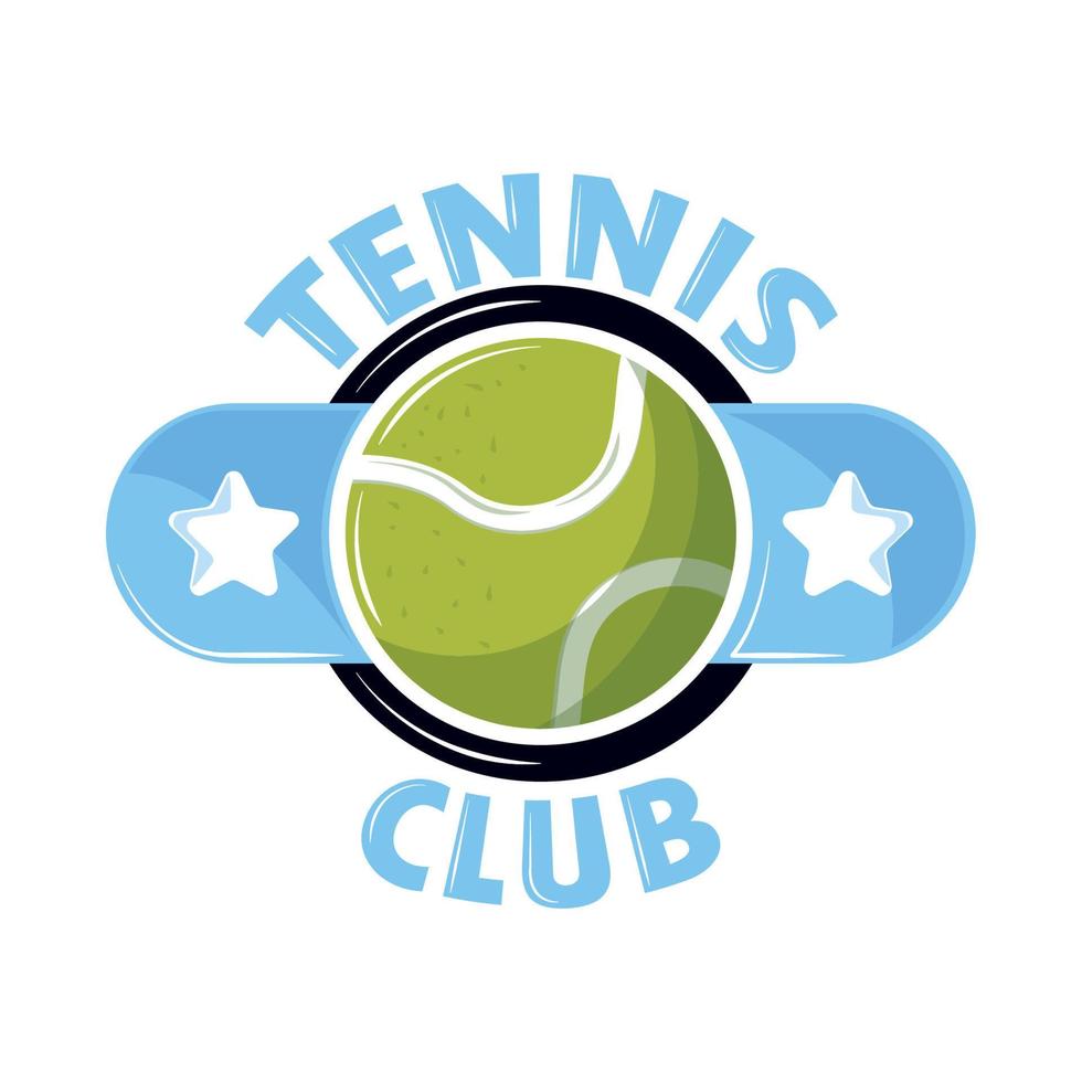 timbre du club de sport de tennis vecteur