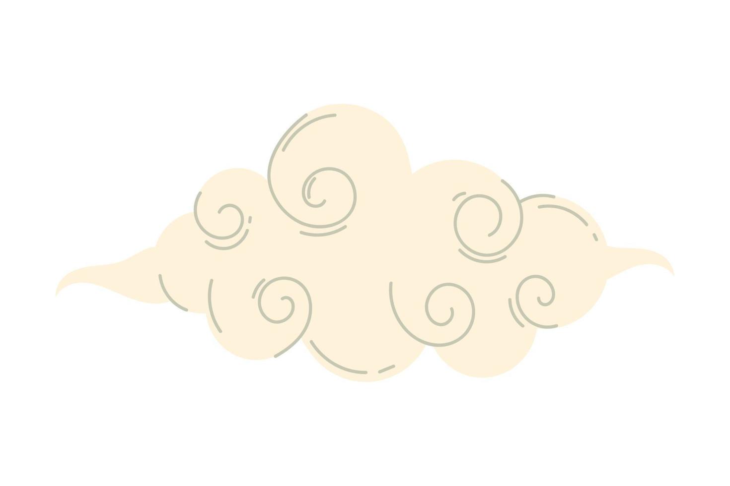 conception de nuage oriental vecteur