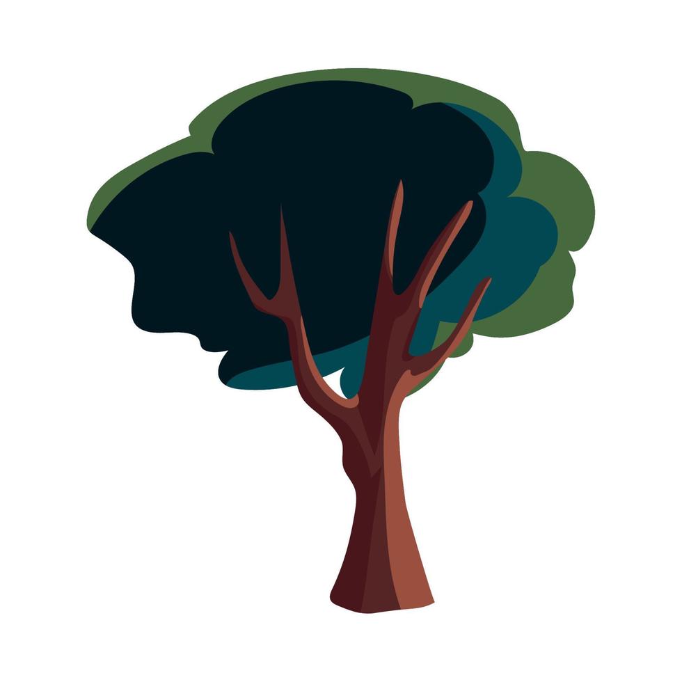 icône arbre isolé vecteur