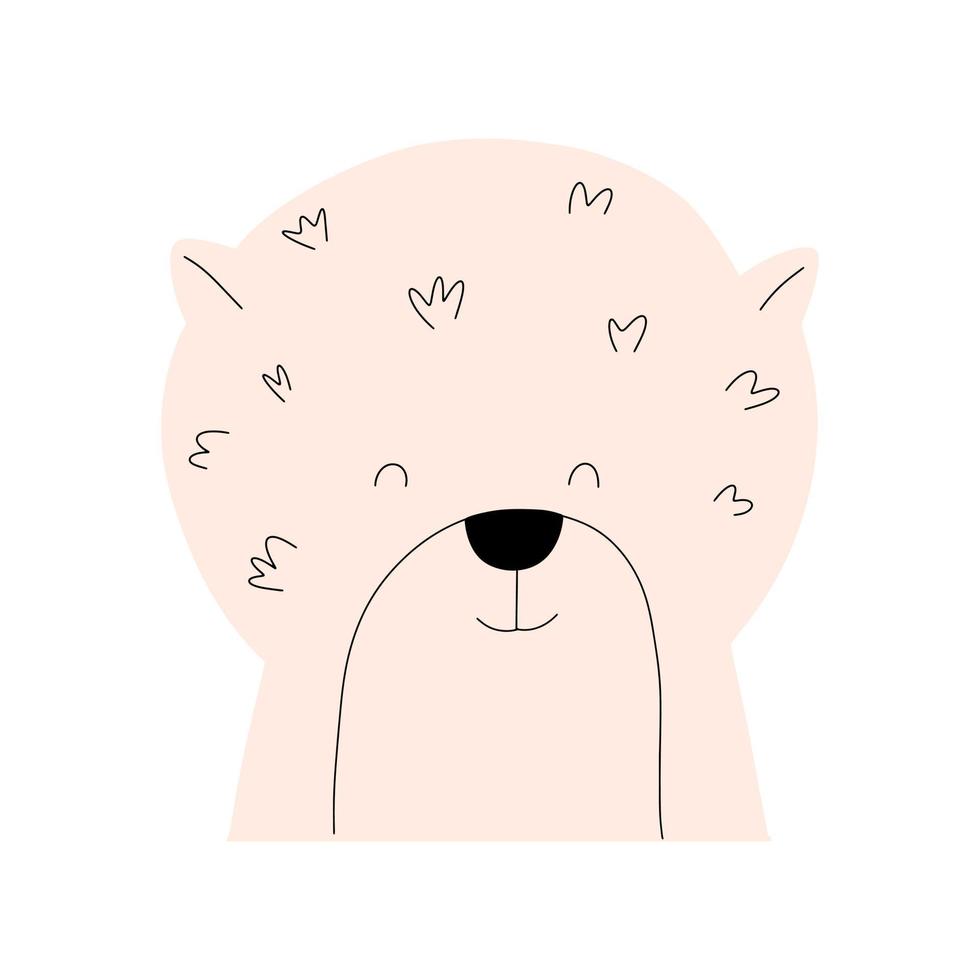 portrait de chien bichon frisé souriant. illustration vectorielle dans un style plat. vecteur