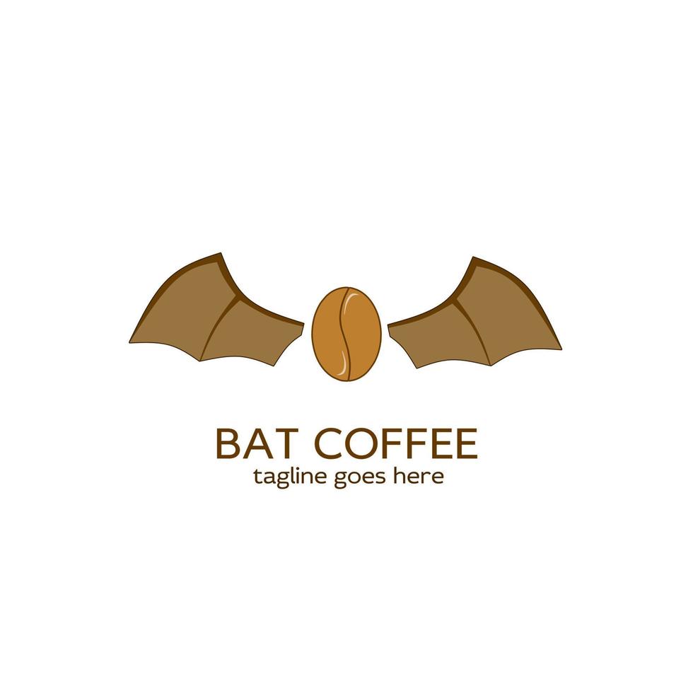 illustration graphique vectoriel du modèle de logo bat coffee parfait pour le concept business cafe et autres