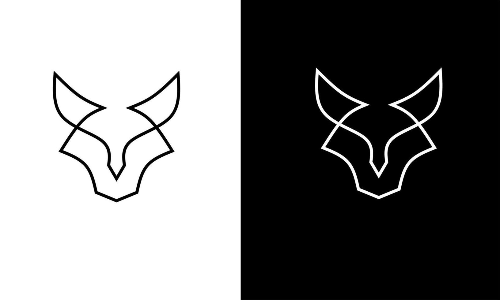 illustration graphique vectoriel du modèle de logo têtes de loup géométrique parfait pour la marque, les affaires d'identité et autres