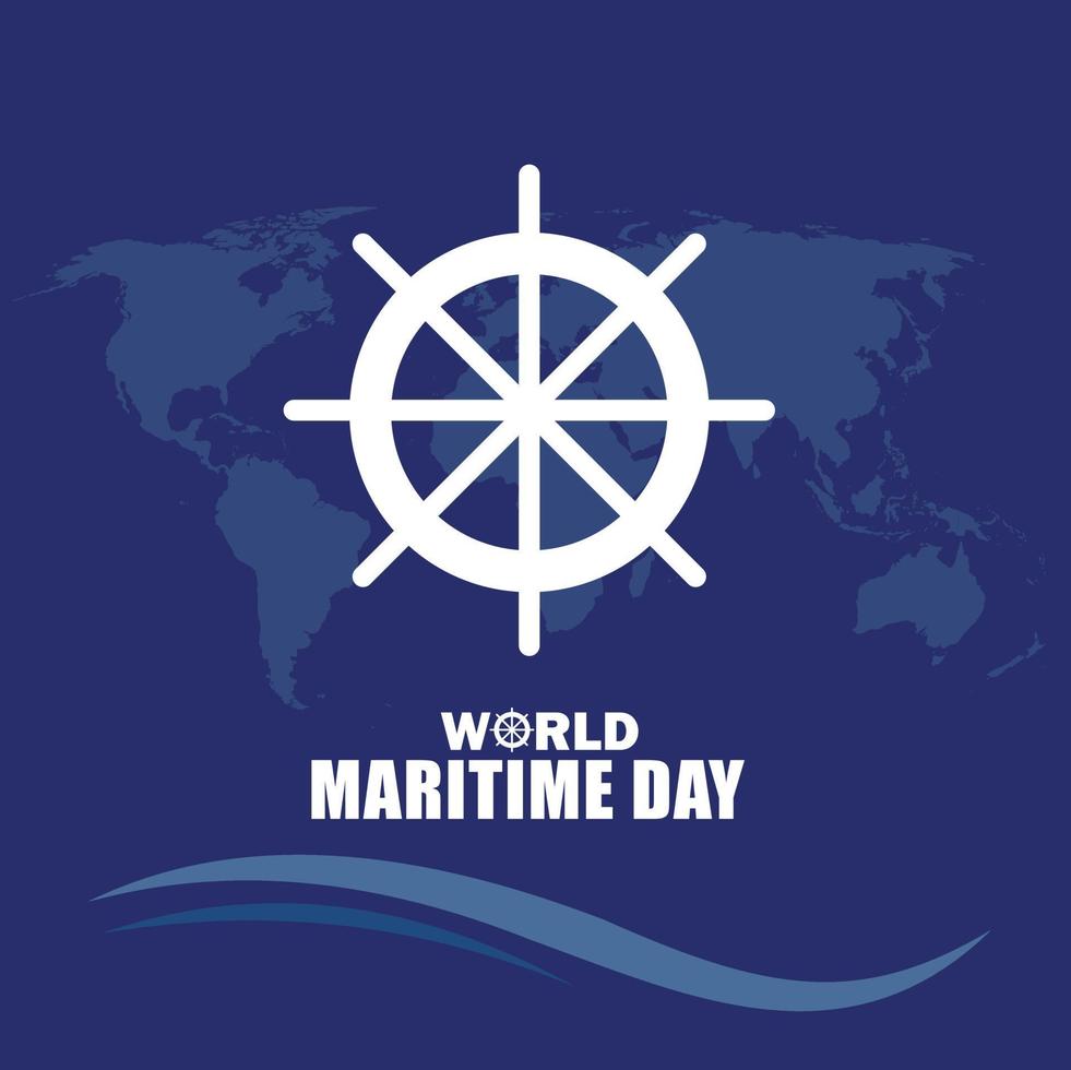 illustration vectorielle de la journée maritime mondiale. design simple et élégant vecteur