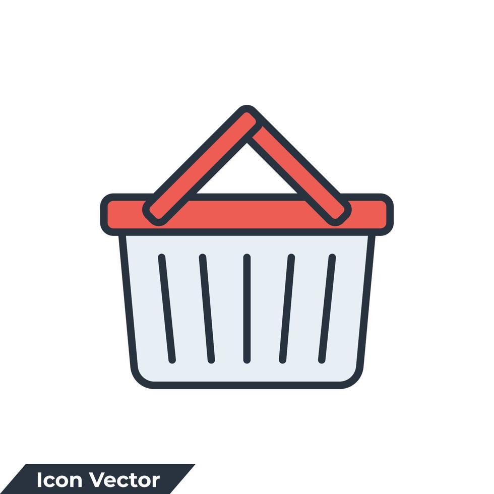 panier icône logo illustration vectorielle. modèle de symbole de panier pour la collection de conception graphique et web vecteur