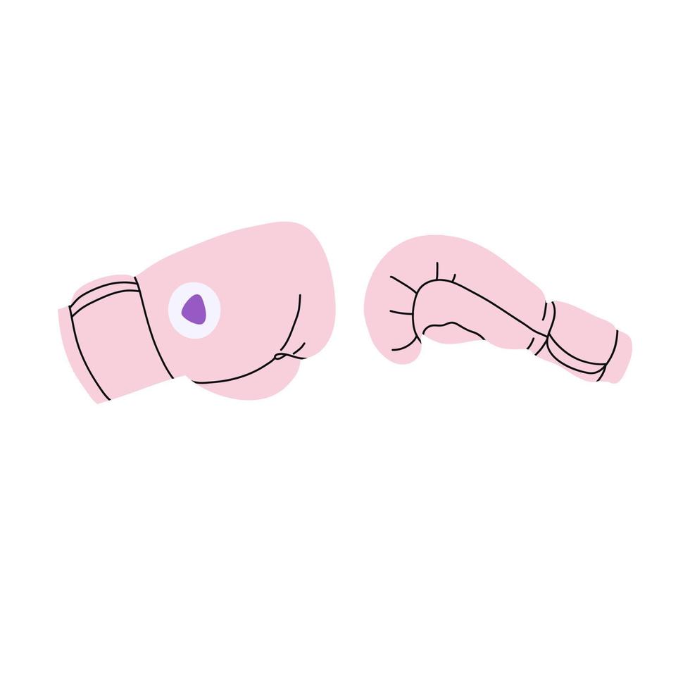 gants de boxe. icône de dessin animé de sport de remise en forme. équipement de sport. illustration vectorielle plate isolée sur fond blanc vecteur